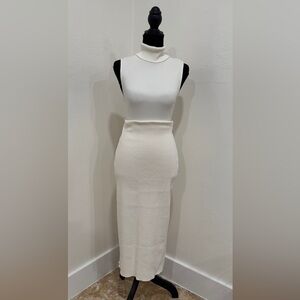 Zara Cream Midi Skirt